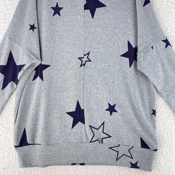 Avenue Gray Star Print Pullover Sweater Womens Soft‎ Stretch Plus Size 16 - Picture 15 of 15